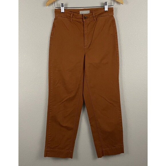 Everlane Womens 0 Lightweight Straight Leg Crop Pant Terra Cotta - Picture 1 of 4